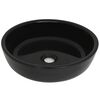 vidaXL Basin Ceramic Round Black 42x12 cm - Untranslated