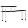 vidaXL رف مطبخ أسود 26x16x45 سم زجاج مقسى