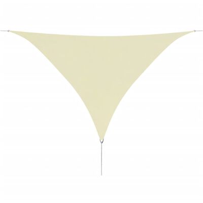 vidaXL مظلة شراعية قماش أكسفورد مثلثة الشكل 5×5×5 سم كريمي