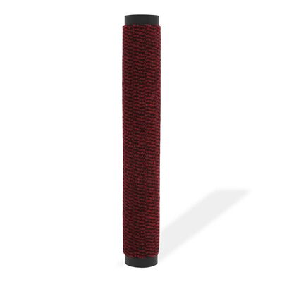 vidaXL سجادة مكافحة الأتربة مستطيلة خصل وبر 90×150 سم لون أحمر