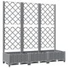 vidaXL وعاء حديقة رمادي فاتح 120 x 40 x 121.5 cm
