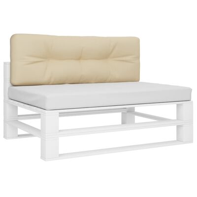 vidaXL وسادة أريكة طبليات بيج 120×40×10 سم