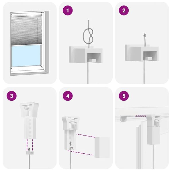 vidaXL ستارة بليسيه 60&times;200 سم ستارة معتمة بطيات أبيض