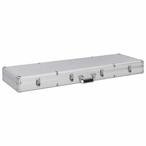 vidaXL حقيبة بندقية فضي 118&times;38&times;12 سم ألومنيوم