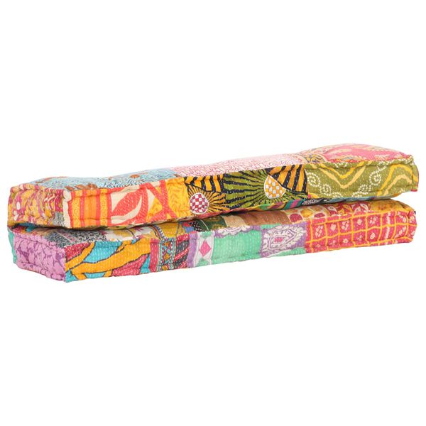 vidaXL وسادة أريكة البليت متعددة الألوان قماش مرقع