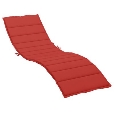 vidaXL وسادة كرسي تشمس أحمر 200×50×3 سم قماش