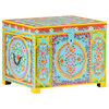 323540 vidaXL Hand Painted Storage Box 50x40x40 cm Solid Mango Wood - Untranslated