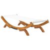 vidaXL سرير استرخاء خارجي 44x188,5x100 سم خشب صلب منحني كريمي
