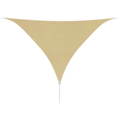 vidaXL مظلة شراعية قماش أكسفورد مثلثة الشكل 5×5×5 سم بيج