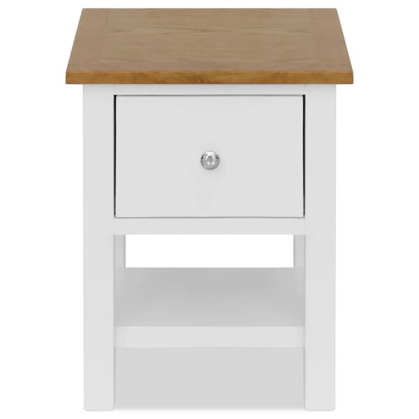 vidaXL طاولة جانبية 47x30x36 سم خشب بلوط صلب