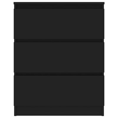 vidaXL خزانة جانبية لون أسود 60×35×76 سم خشب صناعي