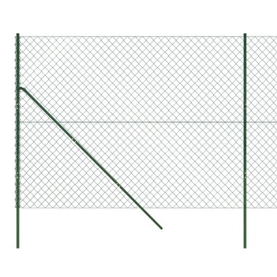 vidaXL سياج شبكي لون أخضر 1,8×25 م