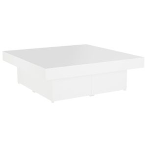 806912 vidaXL طاولة قهوة 90x90x28 سم خشب صناعي أبيض