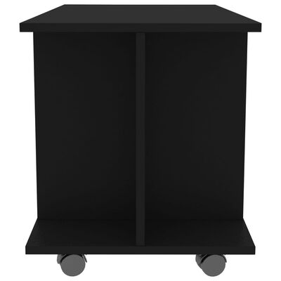 vidaXL خزانة تلفزيون بعجلات أسود 80×40×45 سم خشب صناعي