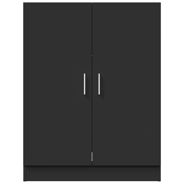 vidaXL خزانة غسالة أسود 71×71.5×91.5 سم خشب حبيبي