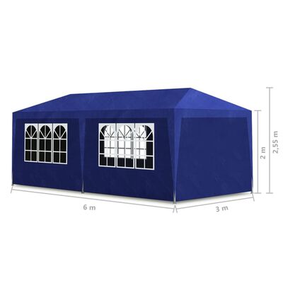 vidaXL خيمة حفلات 3×6 م أزرق