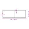 vidaXL سطح طاولة كاونتر حمام بني فاتح 180*60*(2-4) سم خشب صلب معالج