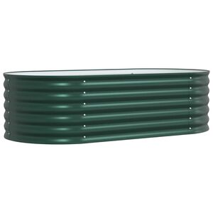 vidaXL سرير مرتفع أخضر 160 x 80 x 44 cm فولاذ