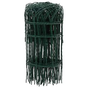 vidaXL سياج حدود الحديقة حديد مطلي بمسحوق 0.4x10 م