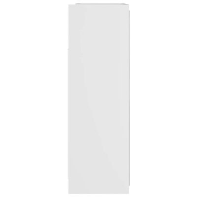 vidaXL خزانة حمام بمرآة أبيض 62.5×20.5×64 سم خشب صناعي