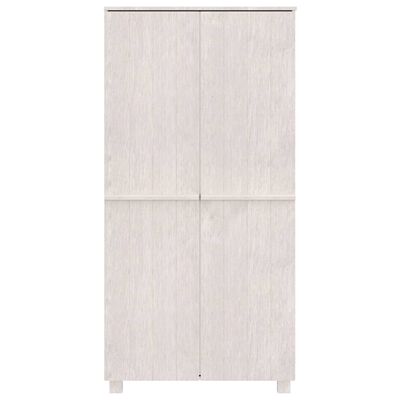 vidaXL خزانة ملابس أبيض 89×50×180 سم خشب صنوبر صلب