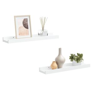 323928 vidaXL Picture Frame Ledge Shelves 2 pcs White 40x9x3 cm MDF - Untranslated