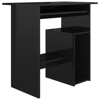 vidaXL 803252 vidaXL Desk High Gloss Black 80x45x74 cm Chipboard (AU/US only)