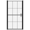 vidaXL باب دش زجاج مقسّى 100&times;178 سم أسود
