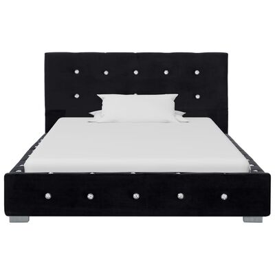 vidaXL إطار سرير أسود مخمل 90×200 سم