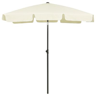 vidaXL مظلة شاطئ أصفر رملي 180×120 سم