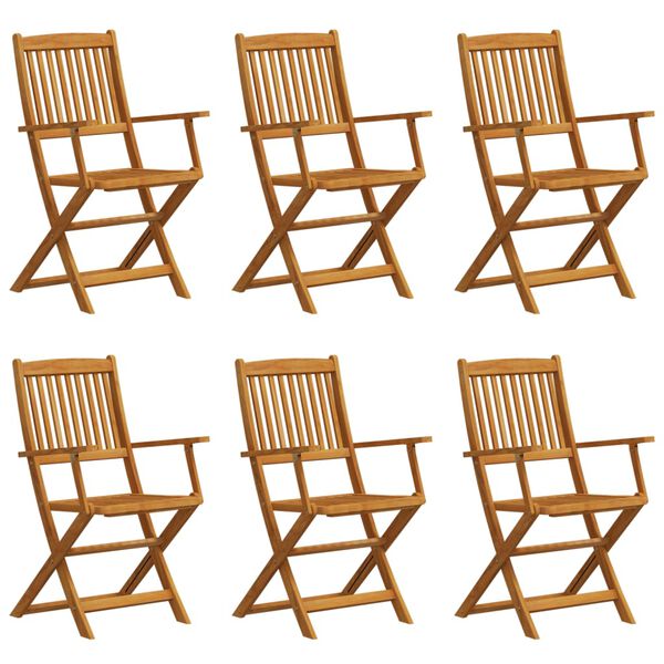 vidaXL طقم سفرة حديقة 7 قطع خشب أوكالبتوس صلب