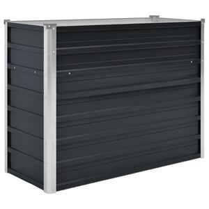 vidaXL حوض حديقة مرتفع أنثراسيت 100&times;40&times;77 سم فولاذ مجلفن