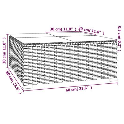 vidaXL طقم 5 قطع جلسة حديقة مع وسائد بولي روطان رمادي (317509+317510)