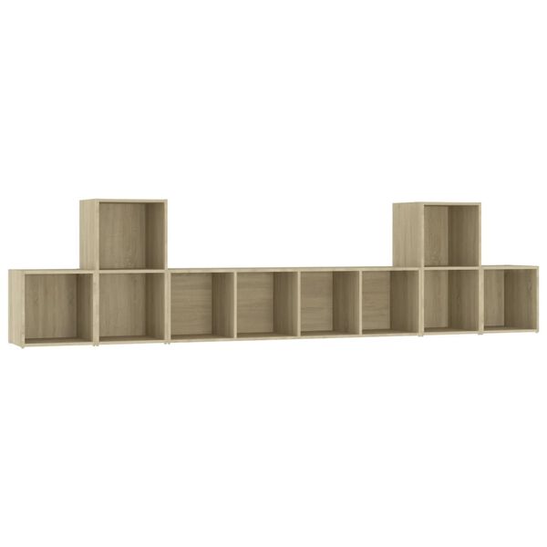 vidaXL طقم خزانة تلفزيون 5 قطع سونوما أوك خشب صناعي