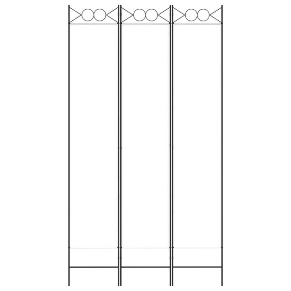 vidaXL مقسم غرفة 4-ألواح أبيض 120×220 سم قماش