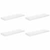 رفوف جدارية عائمة vidaXL 4ق أبيض شديد اللمعان 80&times;23.5&times;3.8 سم خشب MDF