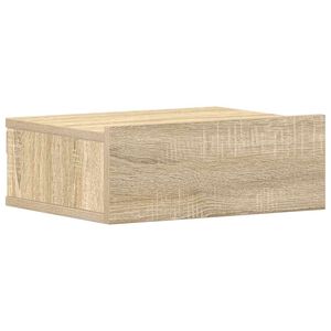 vidaXL منضدة سرير عائمة سونوما اوك 40&times;30&times;15 سم خشب صناعي
