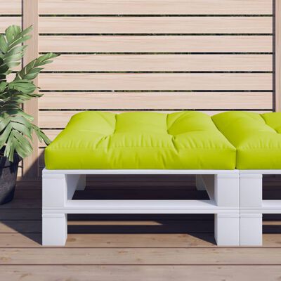 vidaXL وسادة أريكة طبليات أخضر ساطع 80×80×10 سم