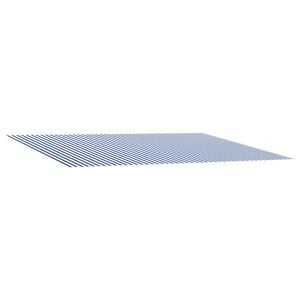 vidaXL قماش بديل للمظلة أزرق وأبيض 400 x 300 cm بوليستر