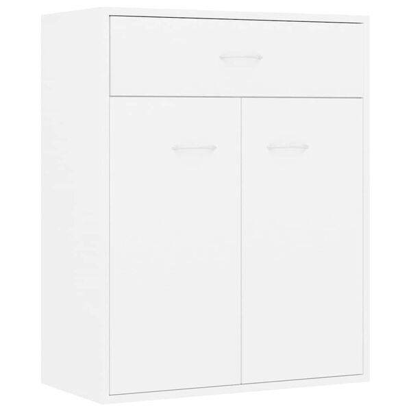 vidaXL خزانة جانبية لون أبيض 60×30×75 سم خشب صناعي