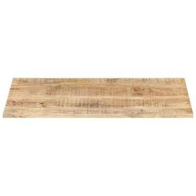 vidaXL سطح طاولة دائري خشب مانجو صلب 25-27 مم 100×60 سم