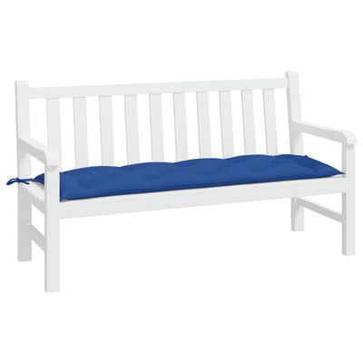 vidaXL وسادة مقعد حديقة أزرق 150×50×7 سم قماش