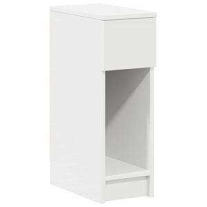 vidaXL خزانة سرير مع درج أبيض 20x36x60 سم