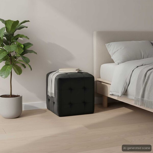 vidaXL خزانات سرير جانبية قطعتان أسود 30x30x30 سم قماش مخملي vidaXL