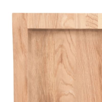 vidaXL سطح طاولة لون بني فاتح 180*50*(2-4) سم خشب صلب معالج وحواف خام