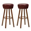 246731 vidaXL Bar Stools 2 pcs Brown Faux Leather - Untranslated