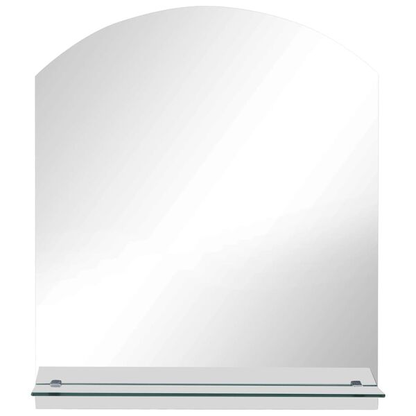 vidaXL مرآة حائط مع رف 50x30 سم زجاج مقسّى vidaXL