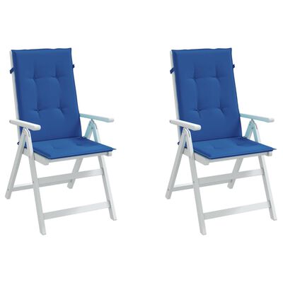 vidaXL وسائد كرسي حديقة 2 ق أزرق ملكي 120×50×3 سم