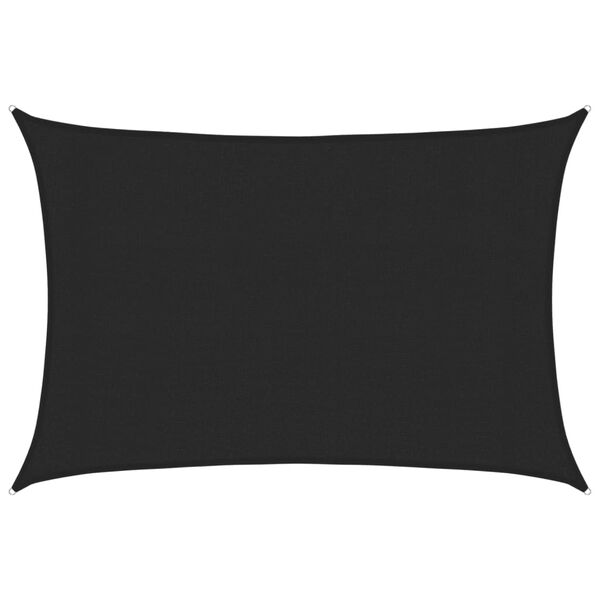 vidaXL مظلة شراعية 160 جم/م&sup2; أسود 3&times;4 م HDPE