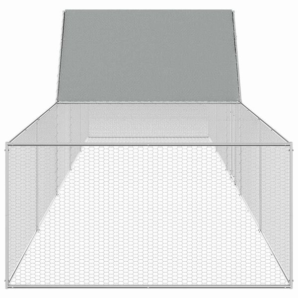 vidaXL حظيرة دجاج 2×2×10 م فولاذ مجلفن